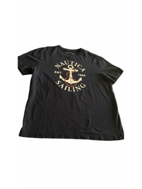 Nautica Men's Navy Blue Sailing '83 Anchor Graphic T-Shirt - Size S